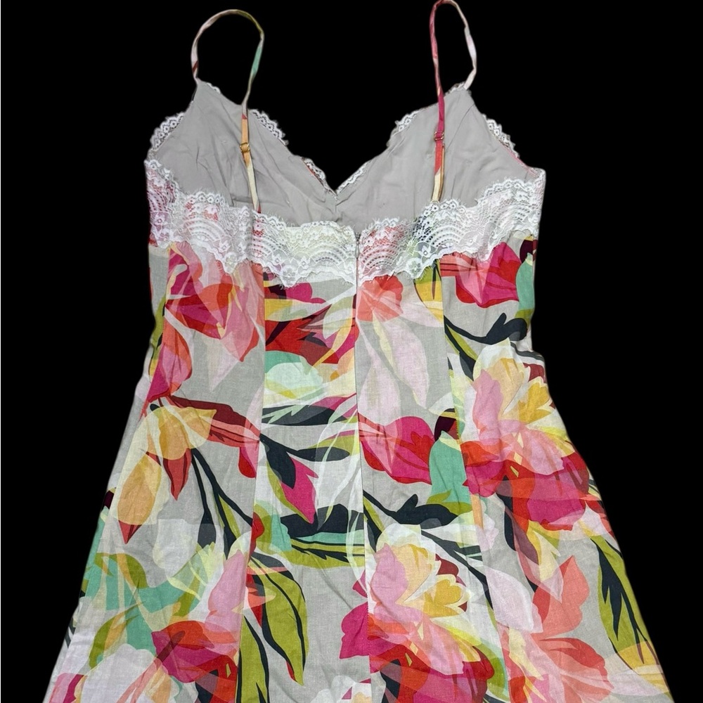 Hutch Sz L Maxi Dress Baldwin Sleeveless Lace-Trim V-Neck Slip Anthropologie New - Picture 7 of 10